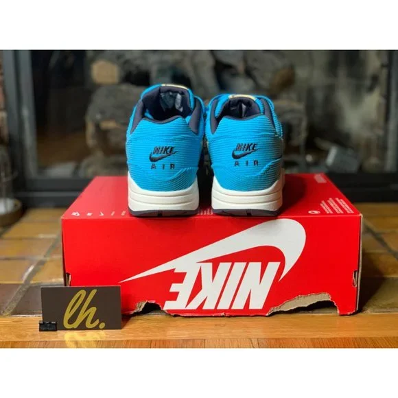 Size 9.5 Nike Air Max 1 PRM Corduroy “Baltic Blue” Athletic Sneakers FB8915-400 - Picture 5 of 8